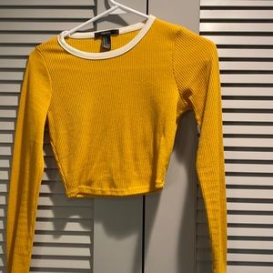 Mustard yellow cropped sweater